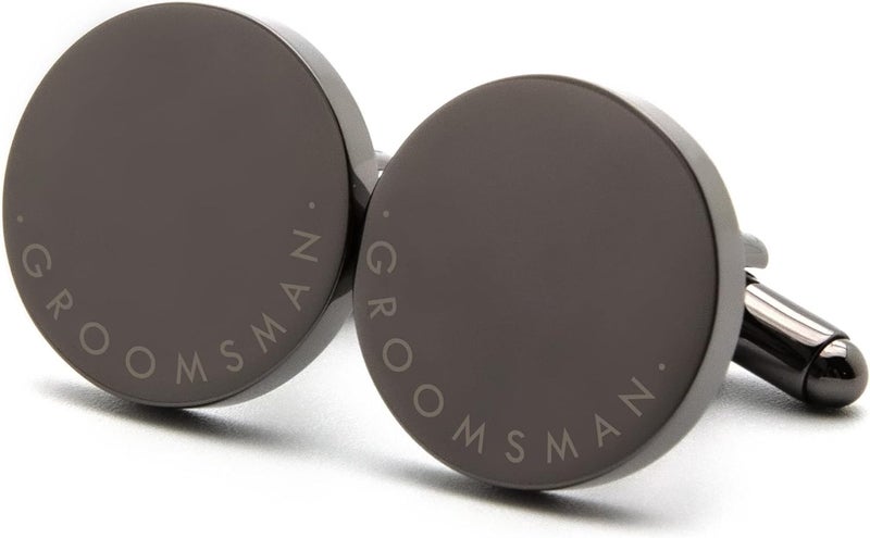 MUUJEE Cufflinks with Engraved Wood Gift Box - Image 2